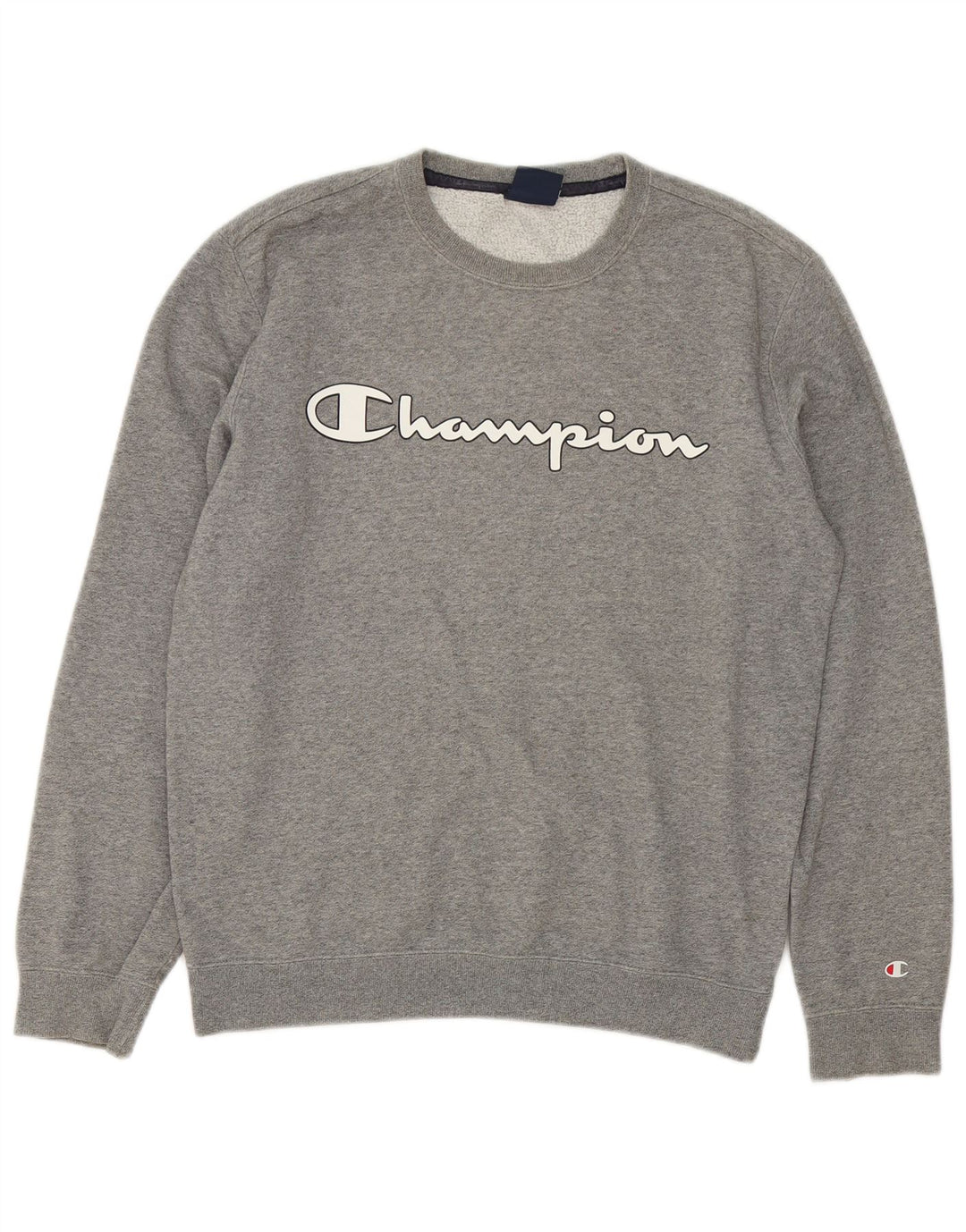 Champion Herren-Sweatshirt mit Grafik, klein, grau meliert, Baumwolle