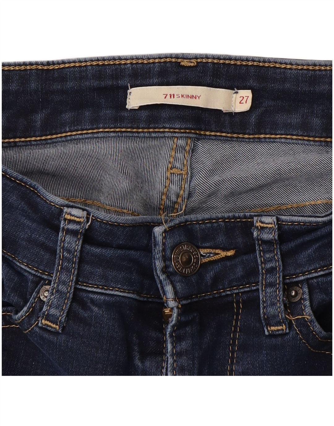 Levi's Damen 711 Skinny Jeans W27 L26 Blau