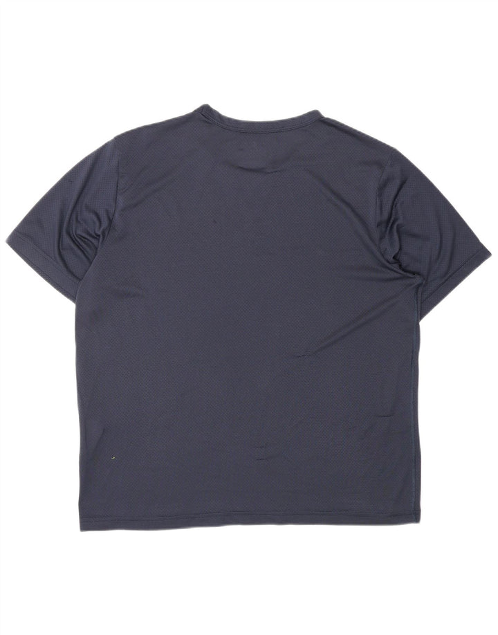 CHAMPION Mens T-Shirt Top Large Navy Blue Polyester