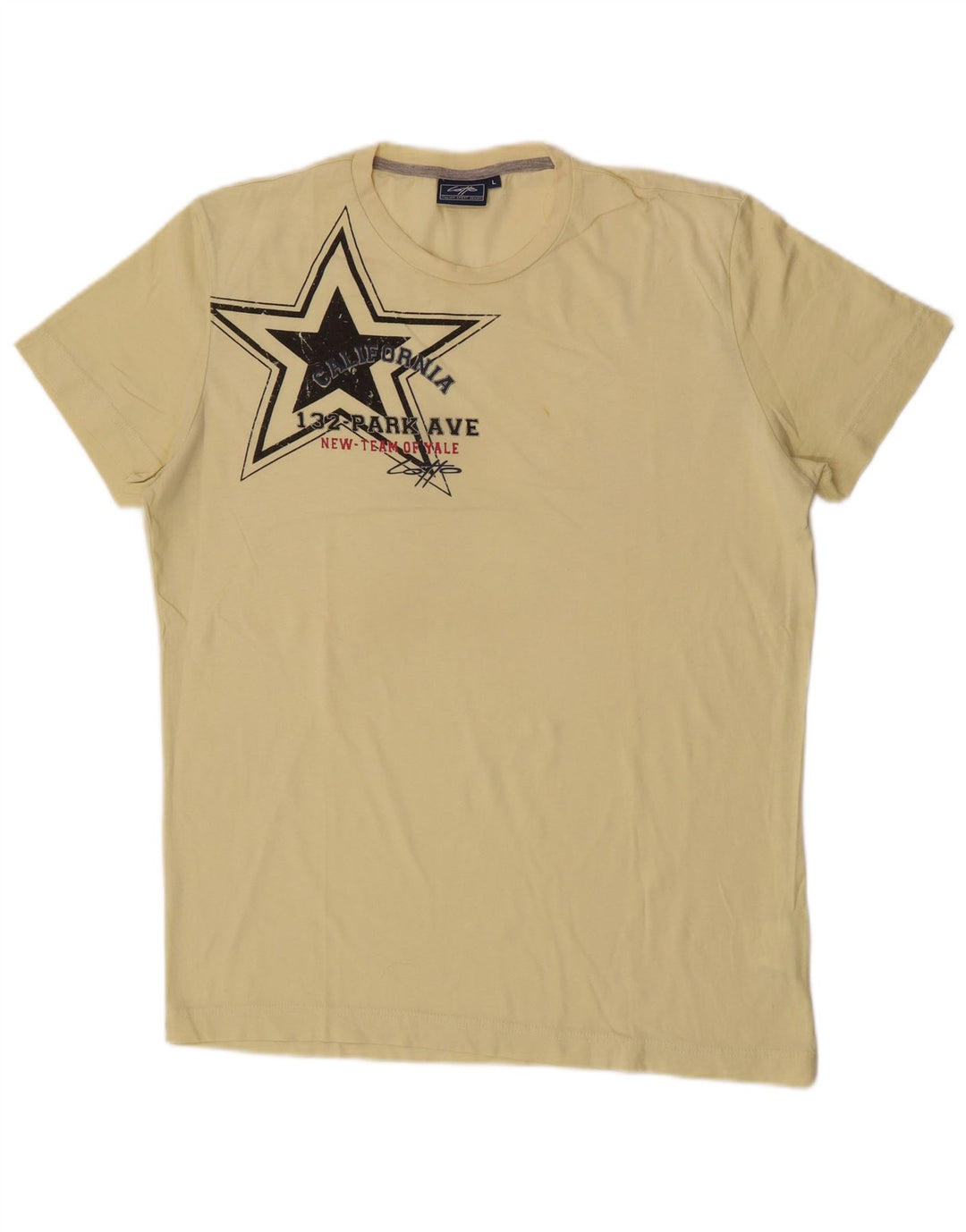 Lotto Herren-T-Shirt mit Grafik, groß, aus gelber Baumwolle