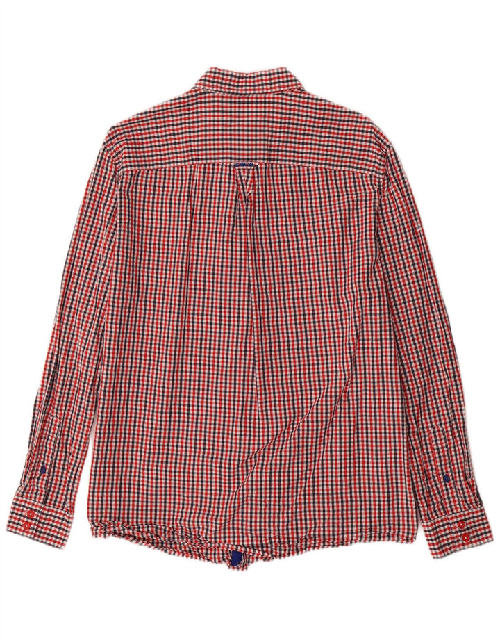 Crew Clothing Herren-Hemd mit klassischer Passform, großes rotes Gingham-Baumwolle