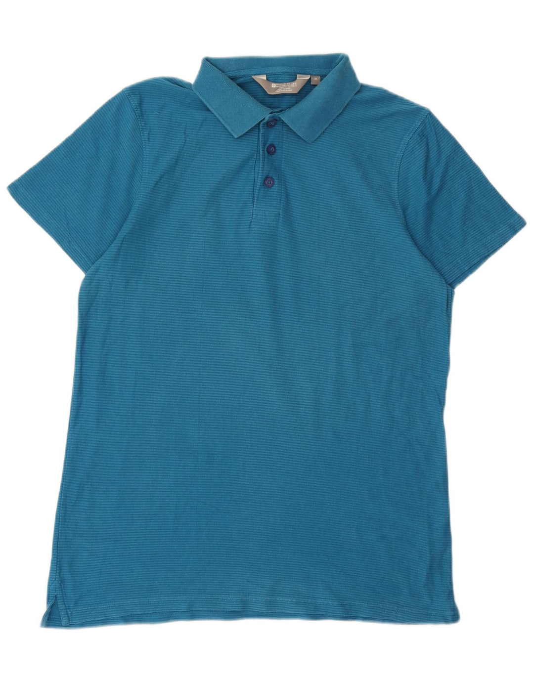 Mountain Warehouse Herren-Poloshirt aus mittelblauer Nadelstreifen-Baumwolle