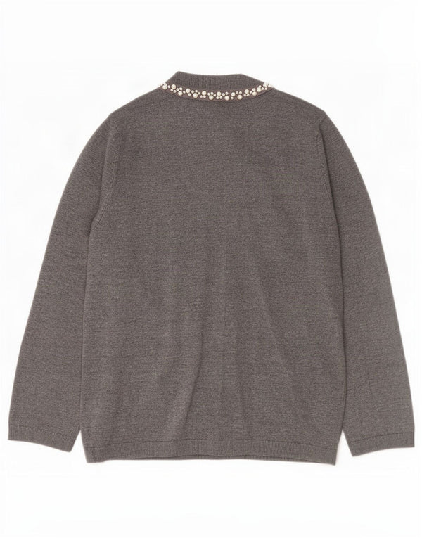 Zara Damen-Cardigan-Pullover UK 14 Large Grau