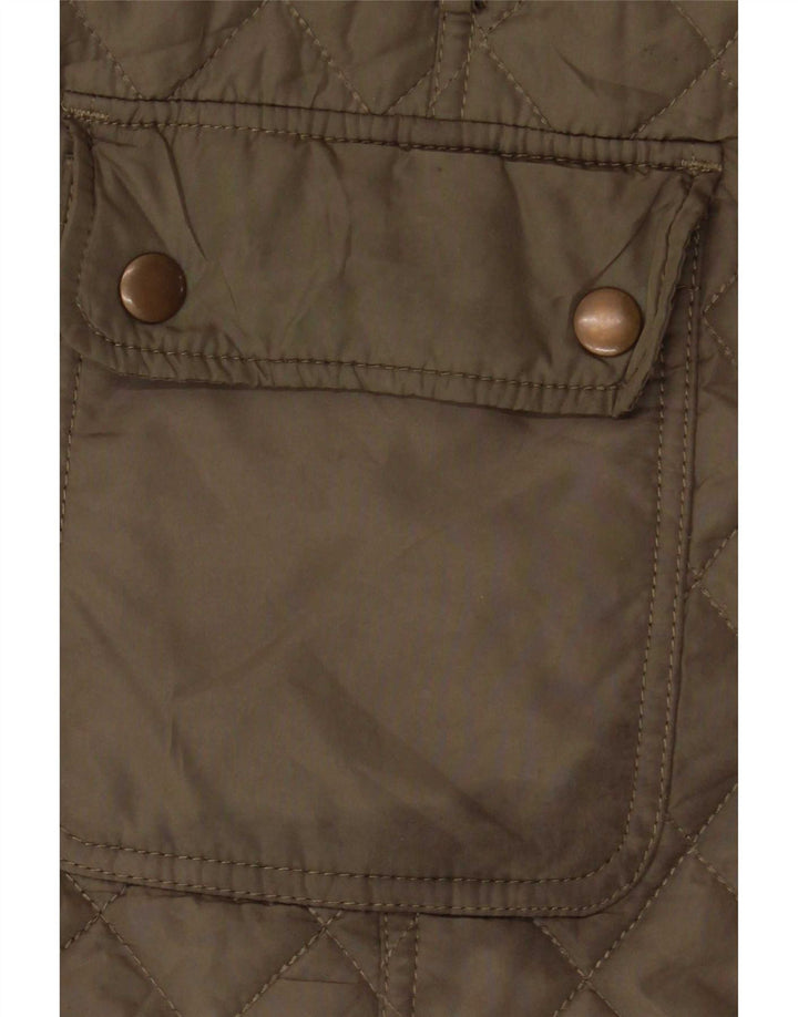 Marks & Spencer Damen Steppjacke UK 8 Small Khaki Polyester