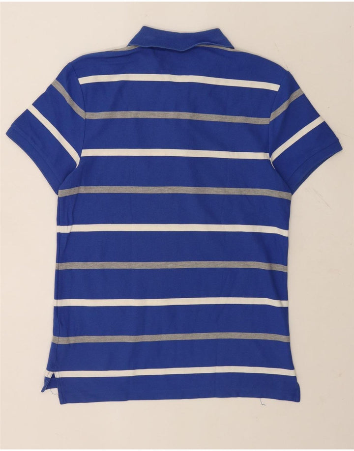 NIKE Herren-Poloshirt, groß, blau gestreift, Baumwolle