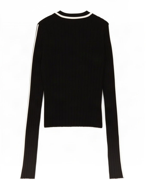Zara Damen Crop Top Langarm UK 8 Small Schwarze Viskose
