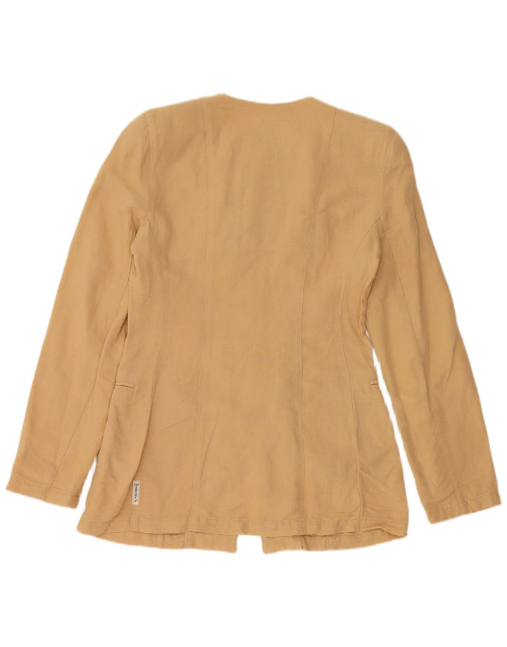 ARMANI JEANS Damen Blazer Jacke IT 40 Small Beige Viskose