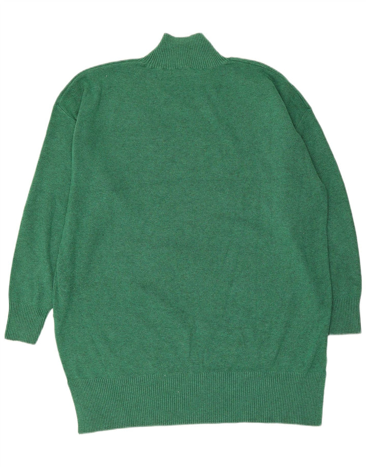 Marks & Spencer Damen Longline Rollkragenpullover Pullover UK 16 Large Gree