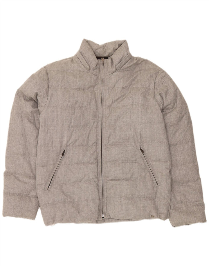 Corneliani Herren Wattierte Jacke IT 50 Large Grau Polyamid