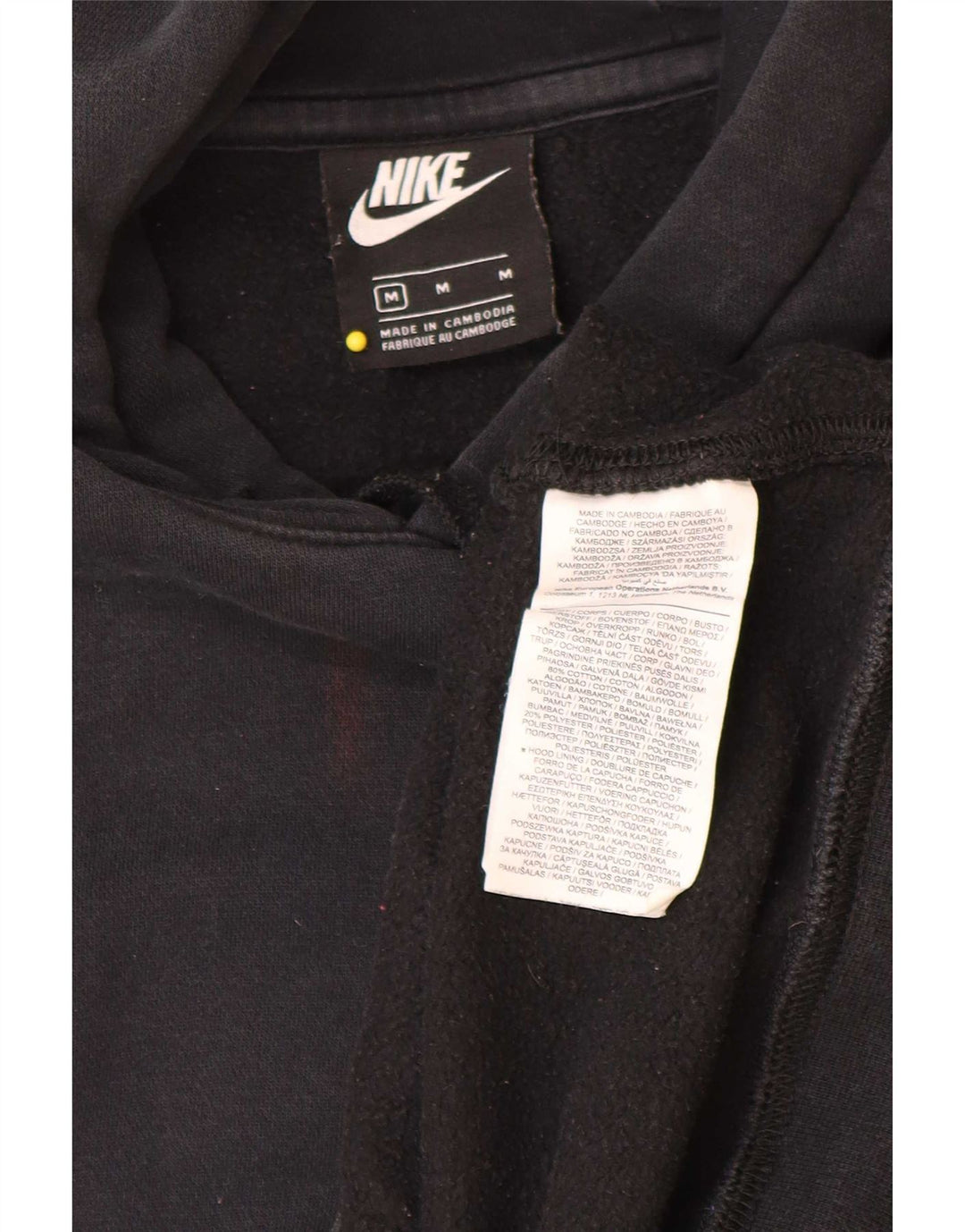 Nike Herren-Hoodie-Pullover aus mittelschwarzer Baumwolle