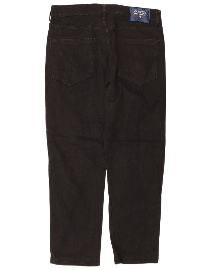 Bootcut-Jeans für Herren von Nautica, W34, L30, schwarze Baumwolle