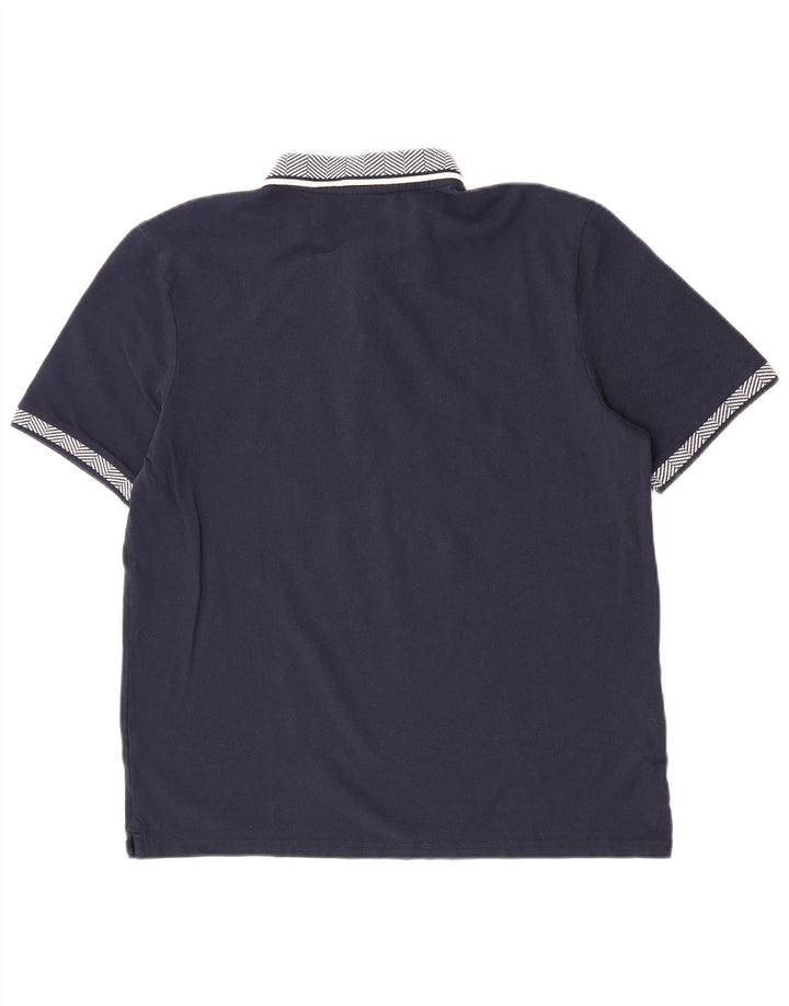 Ben Sherman Herren-Poloshirt, groß, marineblau, gestreift, Baumwolle