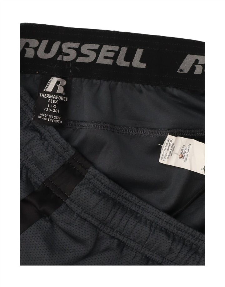 RUSSELL ATHLETIC Herren-Trainingshose, groß, graues Farbblock-Polyester