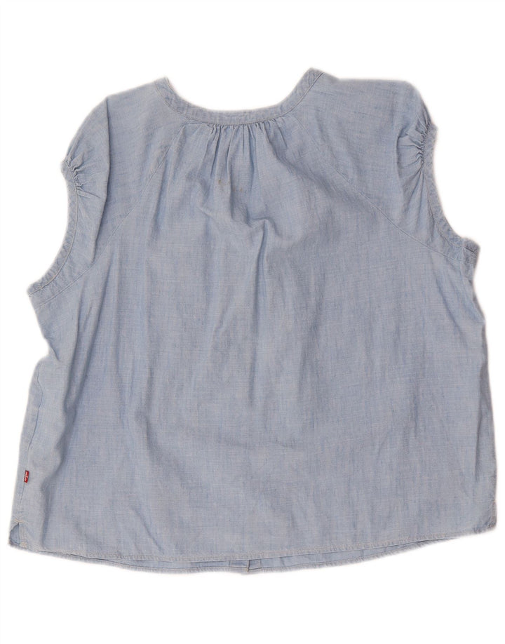 Levi's Damen-Hemdbluse in Übergröße, Größe UK 16, Größe L, Blau, Baumwolle