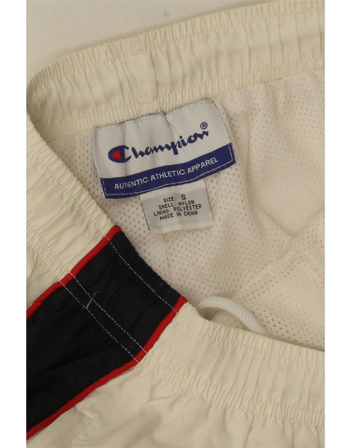Champion Capri-Trainingshose für Herren, Größe S, Weiß, Colourblock-Nylon