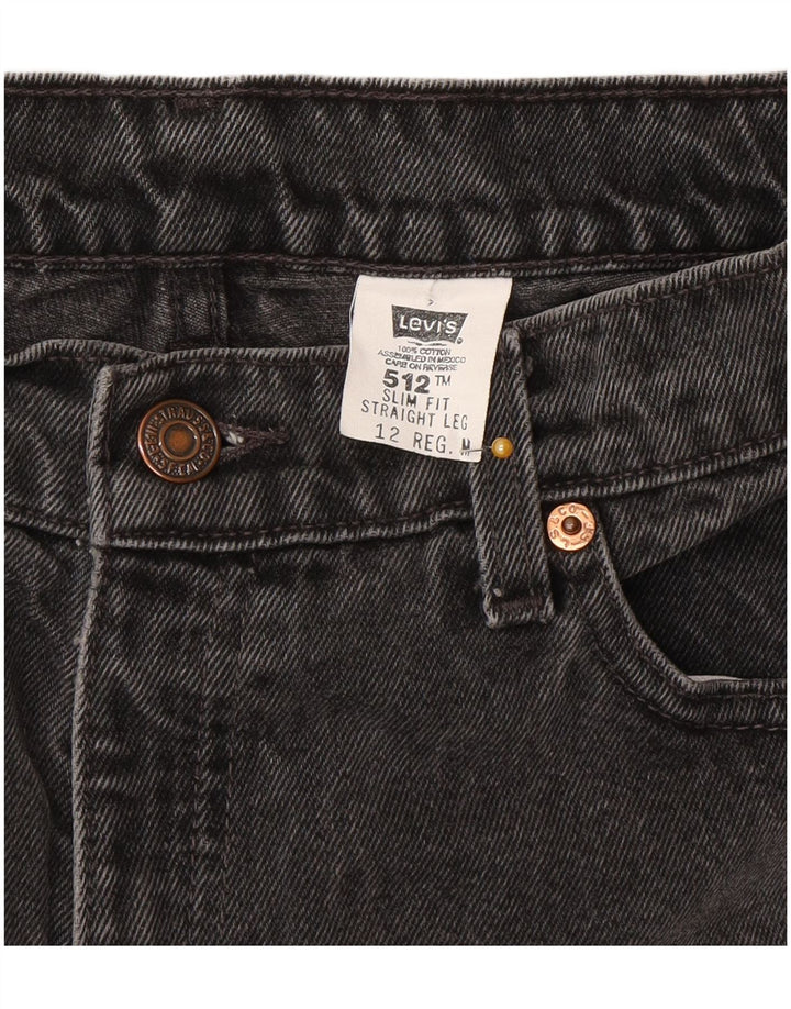 Levi's Damen 512 High Rise Straight Jeans US 12 Large W30 L30 Grau