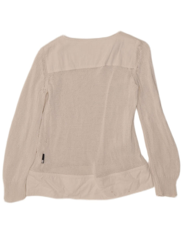Sportmax Damen-Pullover mit U-Boot-Ausschnitt, Gr. 6, XS, Weiß
