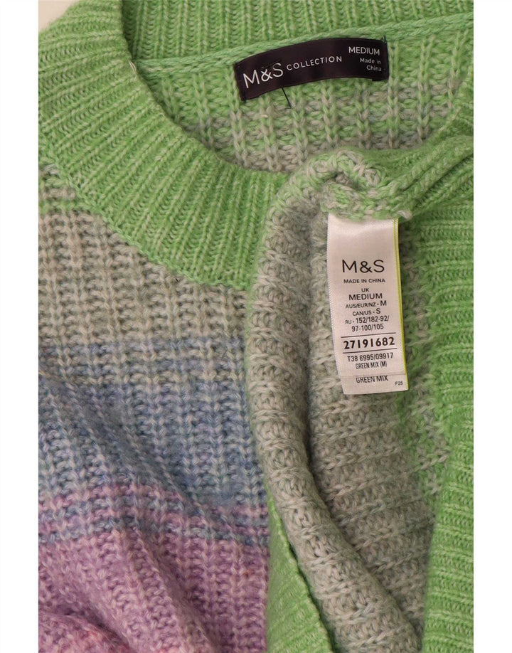 Marks & Spencer Damen-Pullover mit Rundhalsausschnitt, Gr. 14, mittelmehrfarbig