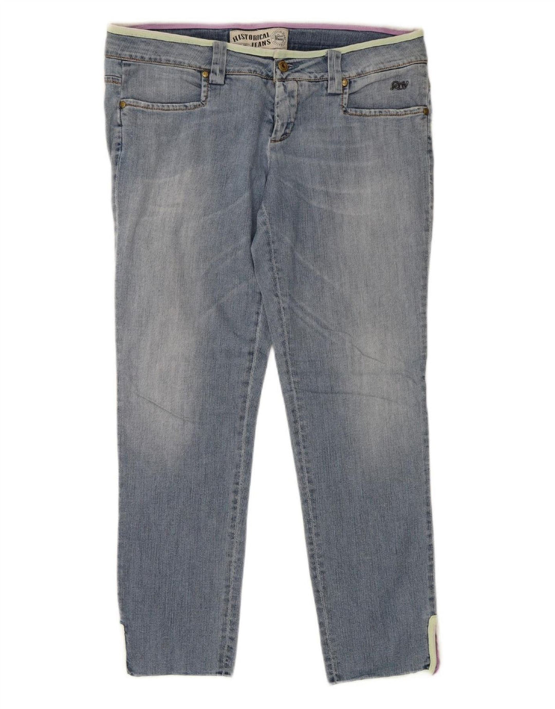 ROY ROGERS Womens Slim Jeans W29 L28 Blue Cotton