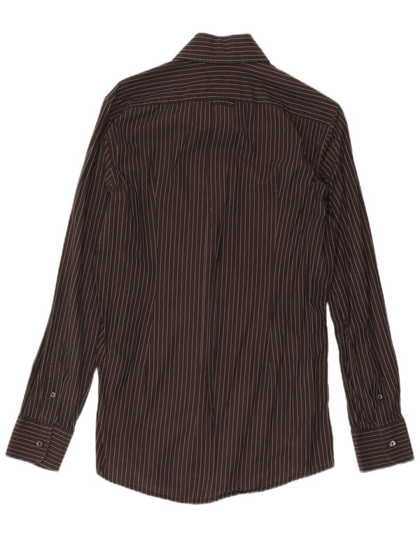 Dolce & Gabbana Herrenhemd Größe 40 15 1/2 Mittelschwarzer Nadelstreifen
