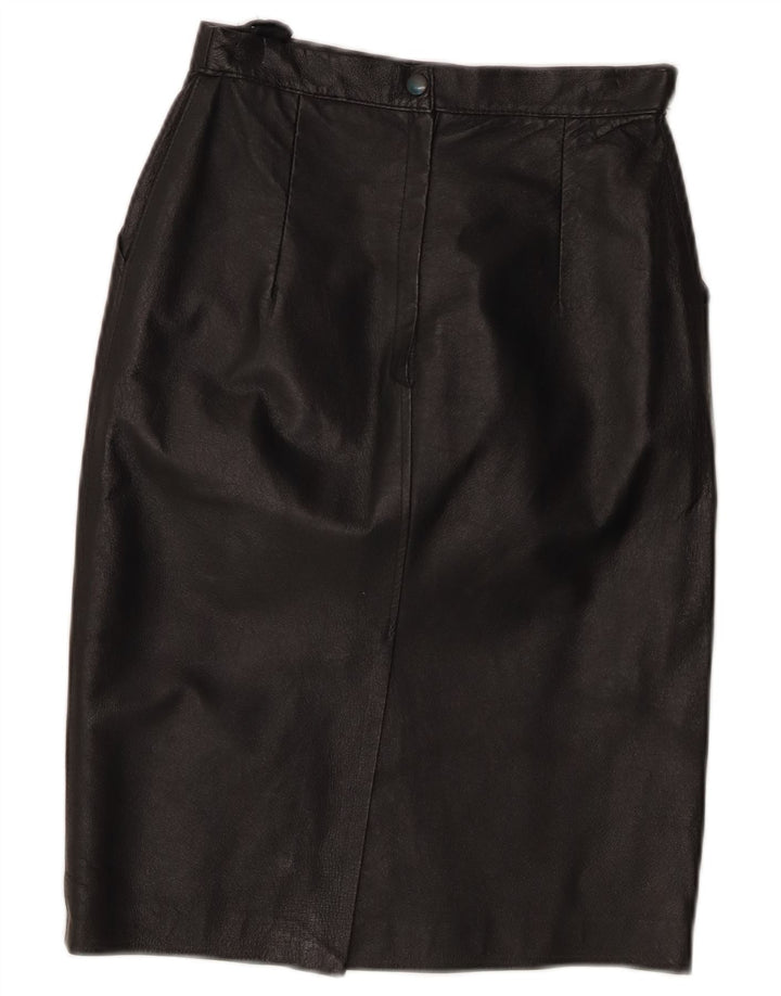 Vintage Damen Lederrock W24 XS Schwarz