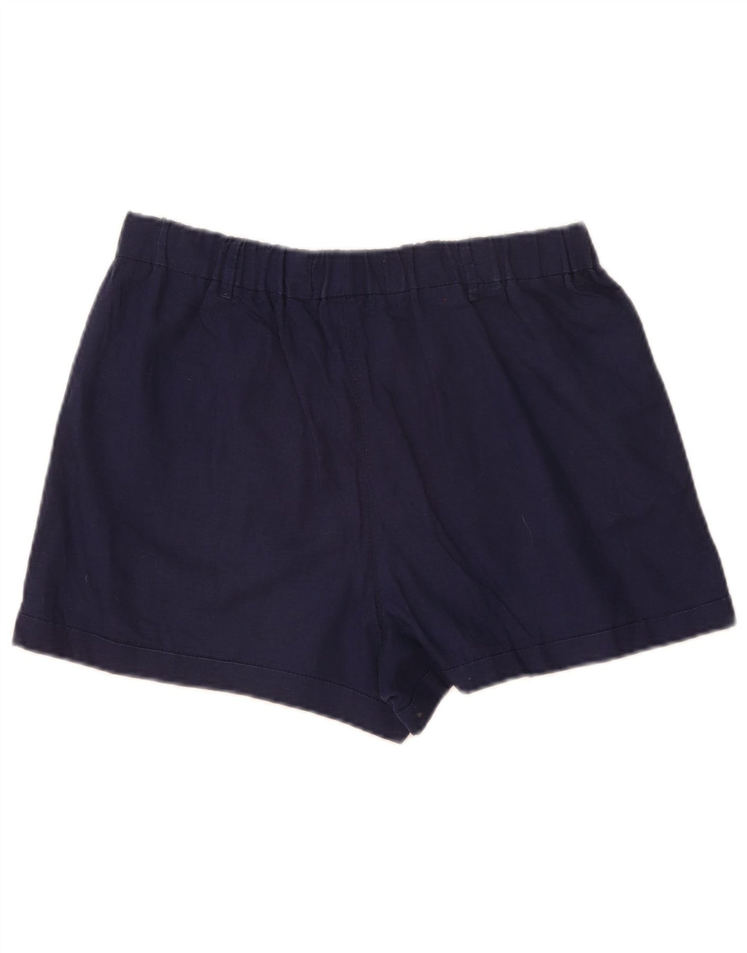 Benetton Womens Casual Shorts Medium W30 Marineblaues Leinen