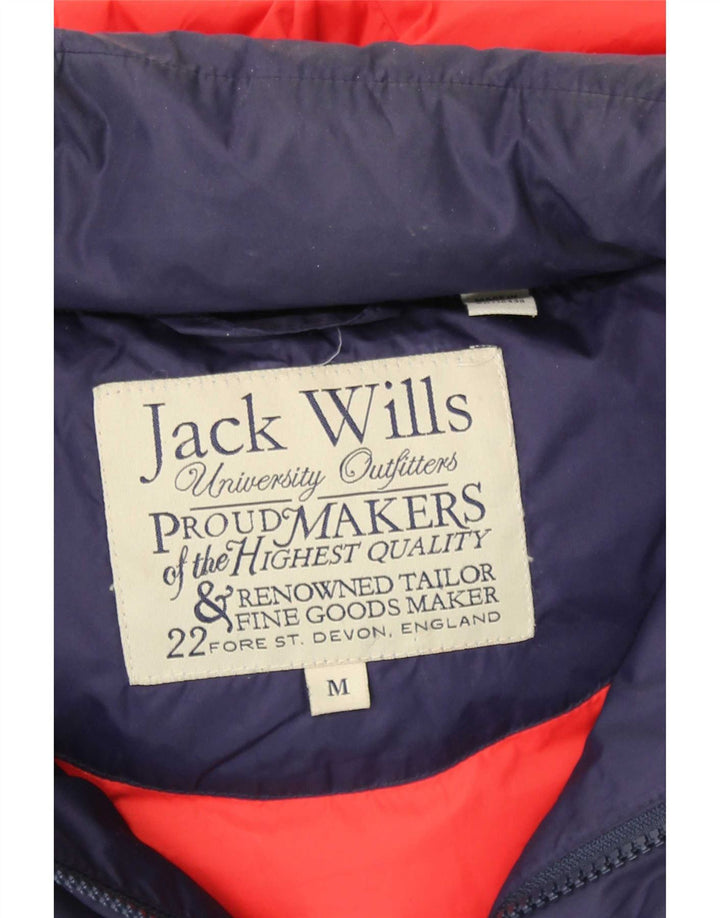 Jack Wills wattierte Herren-Weste mit Kapuze, UK 38, Mittelmarineblau, Polyester