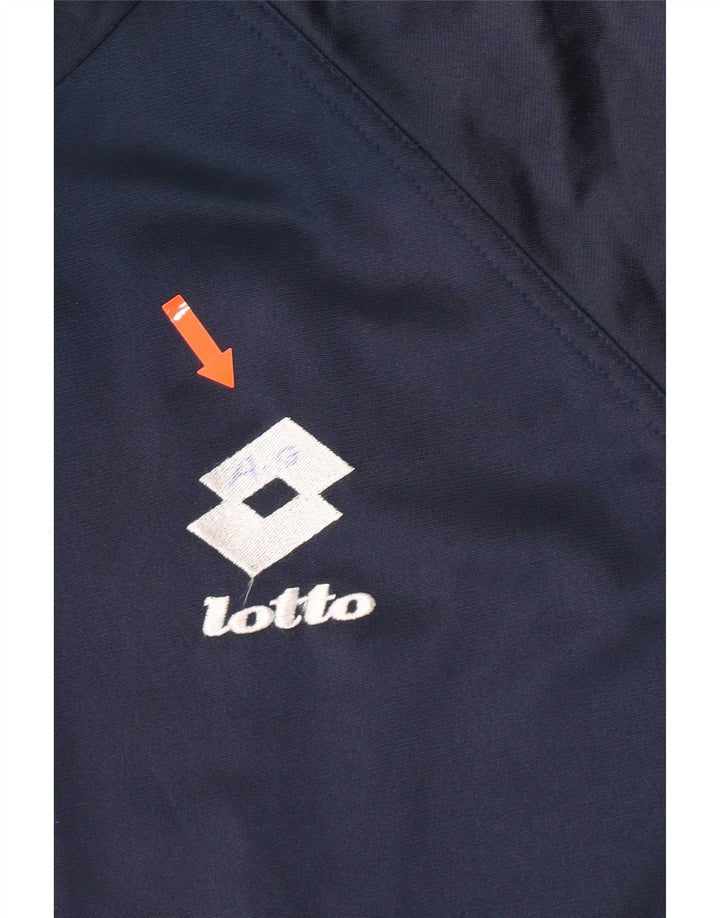 Lotto Herren-Trainingsanzugoberteil mit Grafik, XL, Marineblau, Farbblock