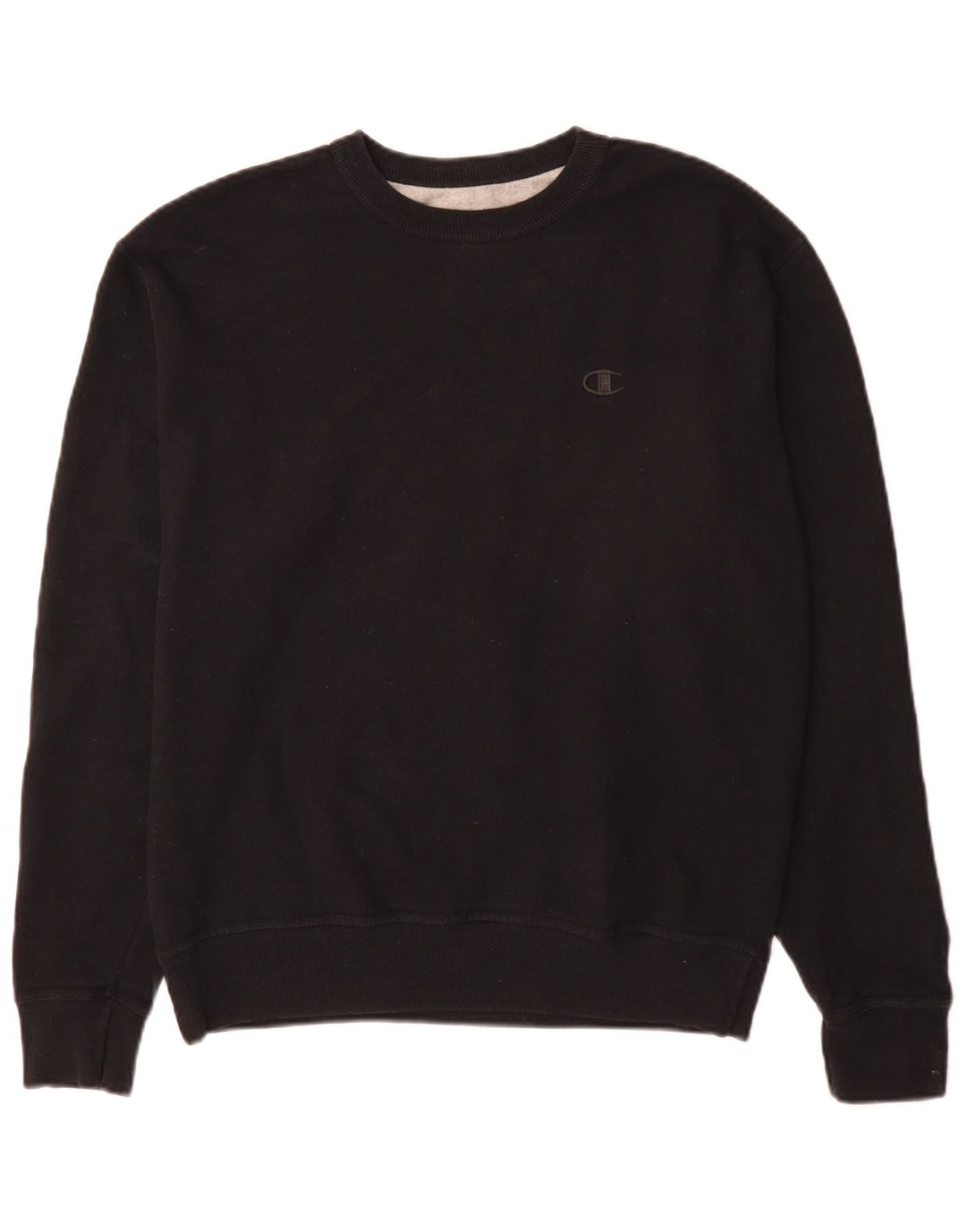 Champion Herren-Sweatshirt-Pullover aus mittelschwarzer Baumwolle