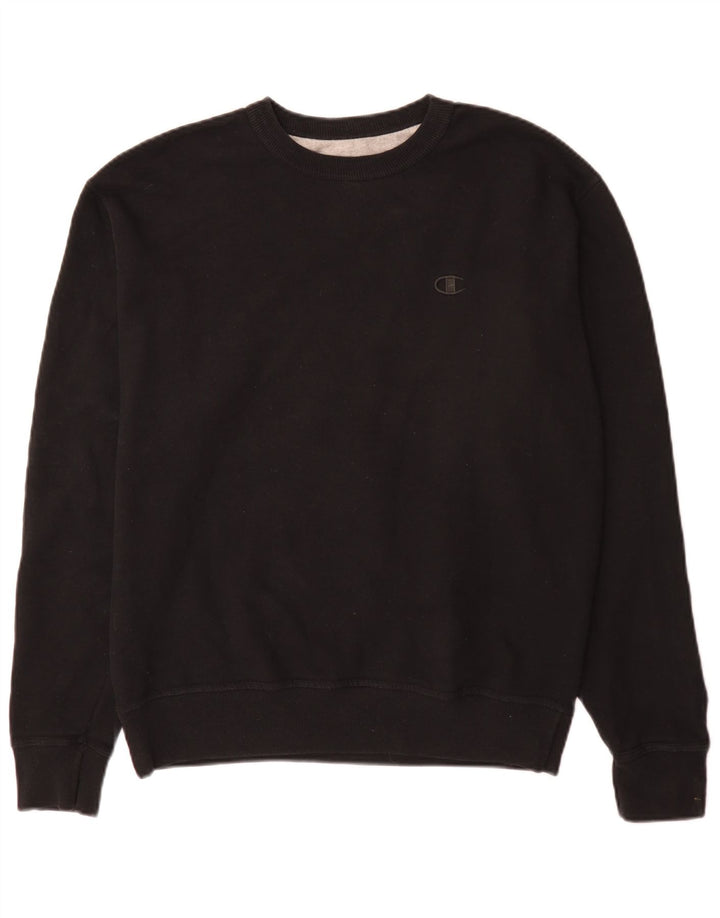 Champion Herren-Sweatshirt-Pullover aus mittelschwarzer Baumwolle