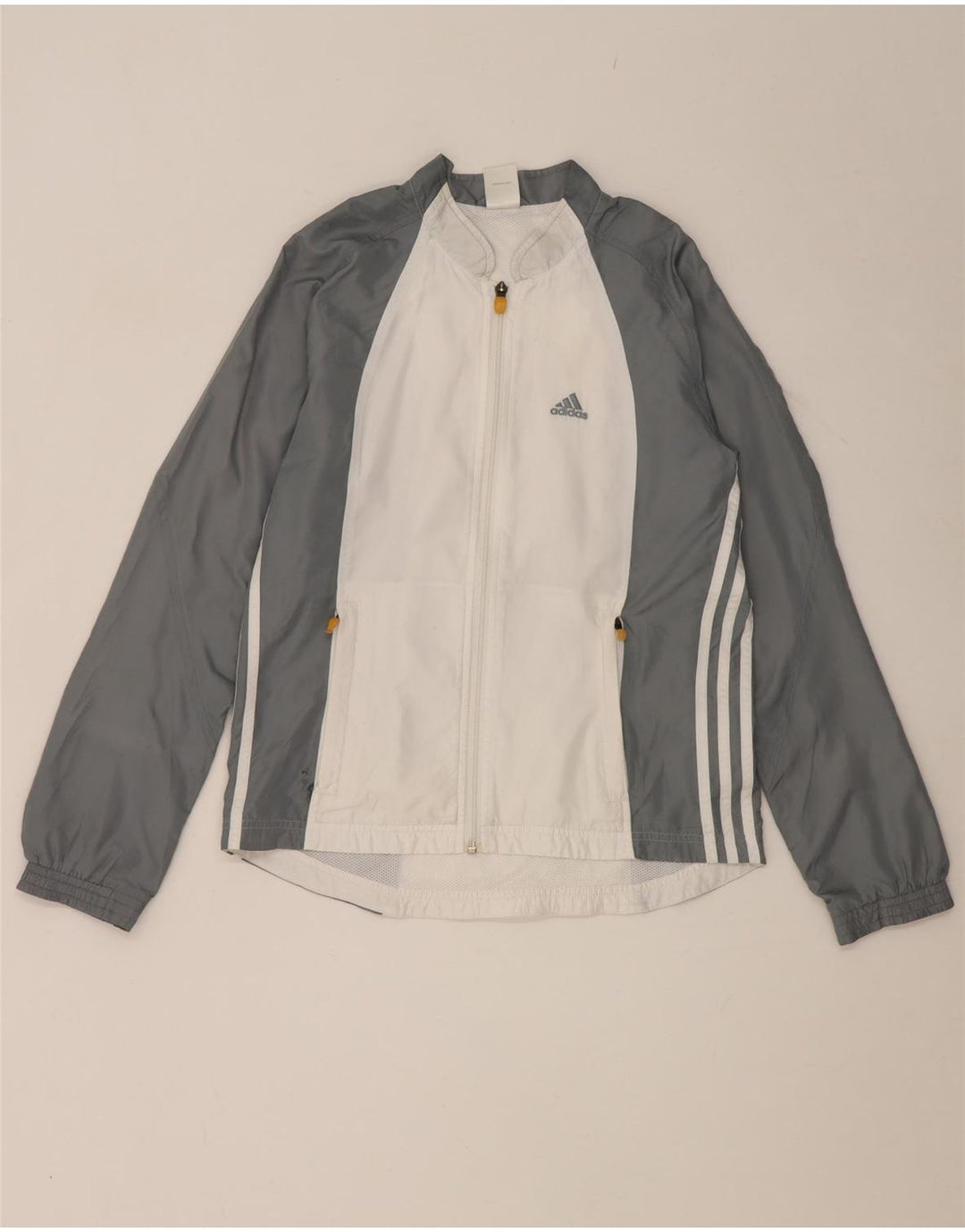 Adidas Damen-Trainingsanzug-Top-Jacke, UK 10, Größe S, Grau, Farbblock
