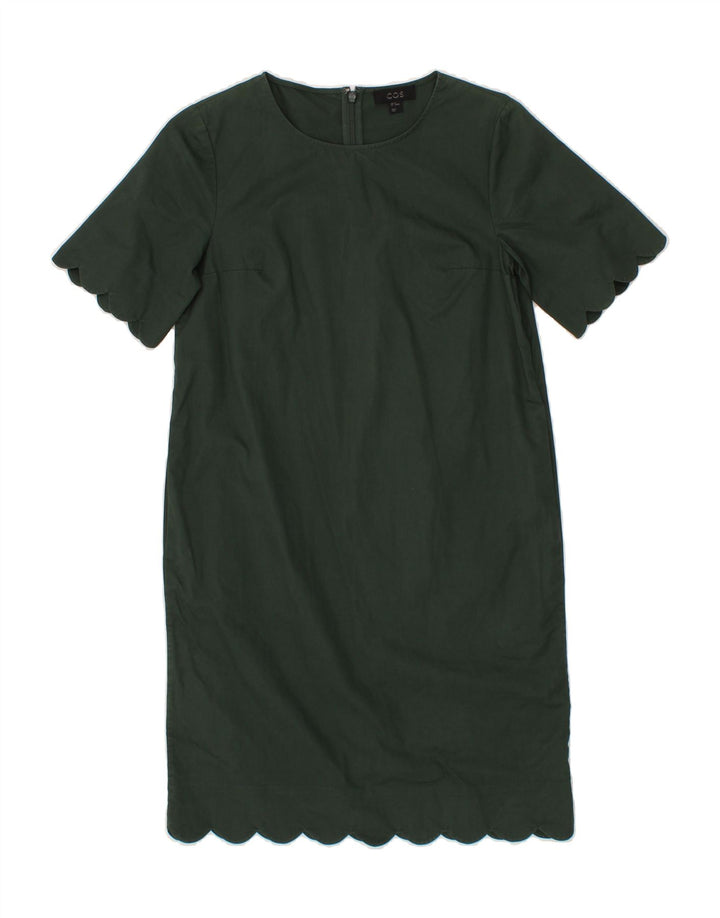 COS Womens Sheath Dress EU 34 XS Green Cotton Vintage Cos and Second-Hand Cos from Messina Hembry 