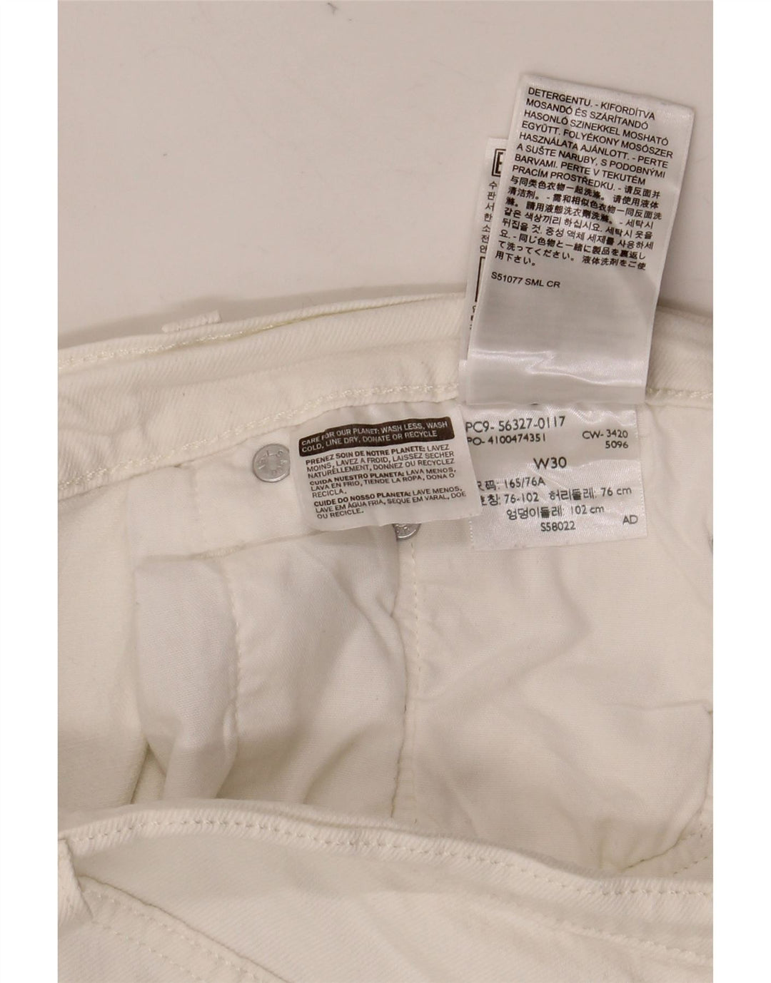 LEVI'S Damen 501 Jeansshorts W30 mittelweiße Baumwolle