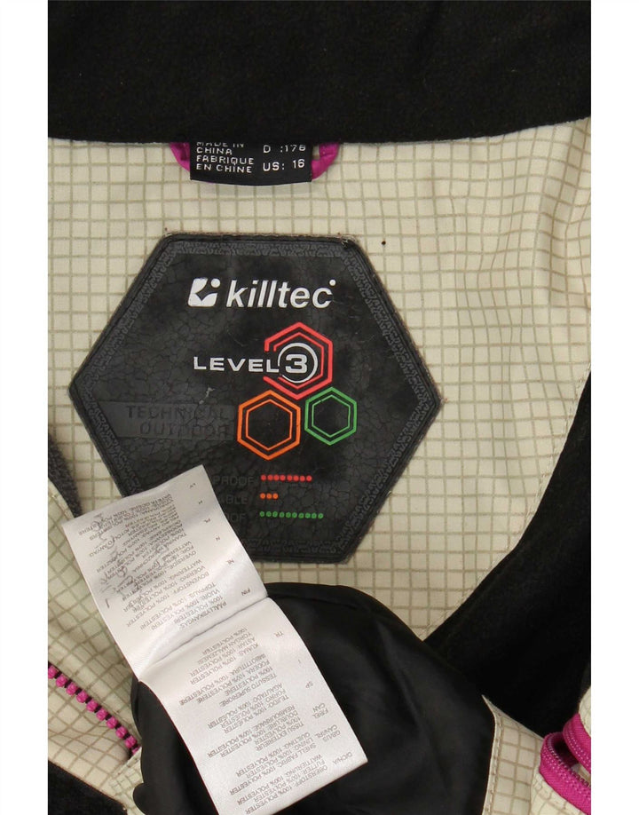 Killtec Windjacke für Mädchen, 15–16 Jahre, beige kariertes Polyester