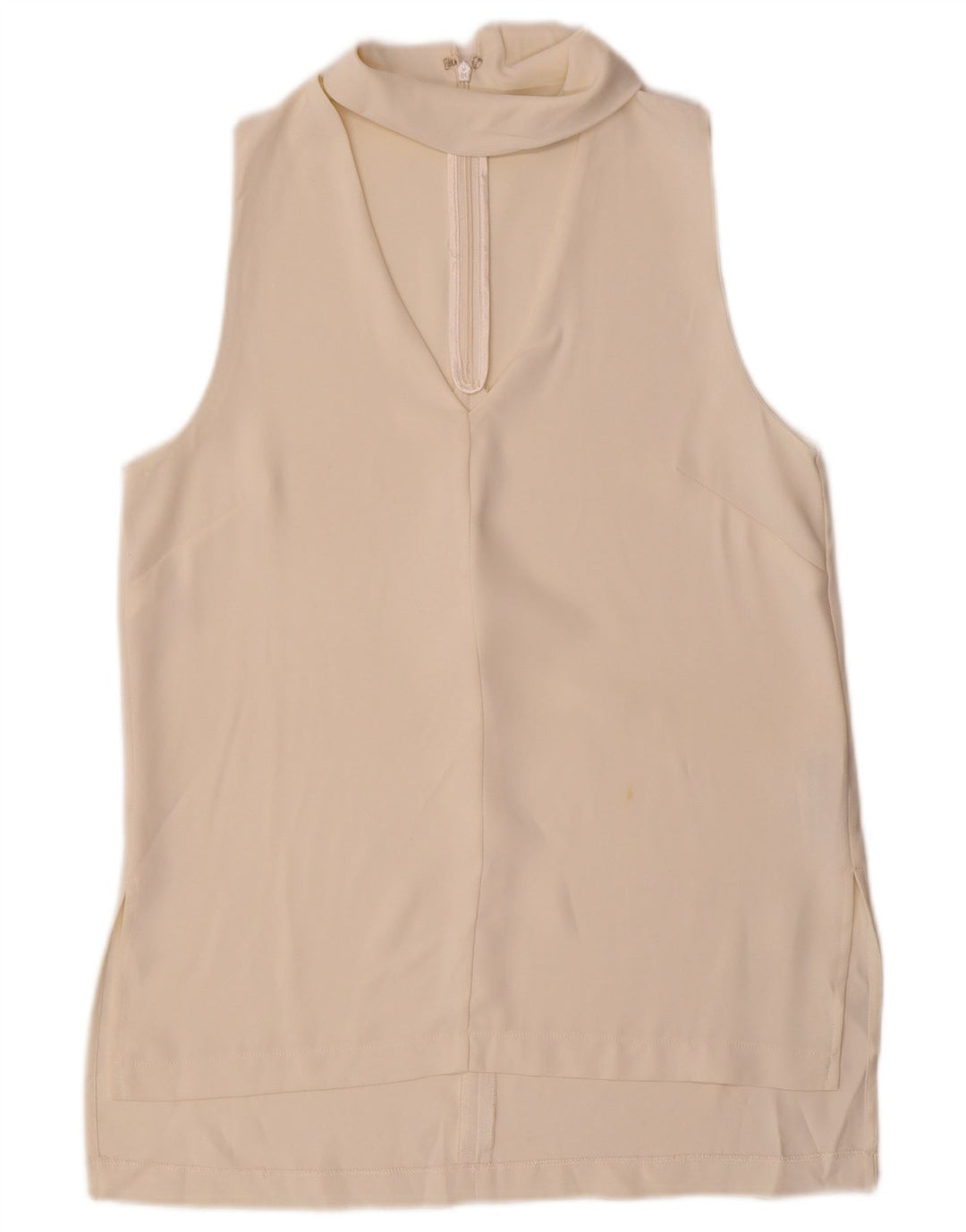 Topshop Damen-Bluse, ärmellos, Gr. 10, Größe S, gebrochenes Weiß, Polyester