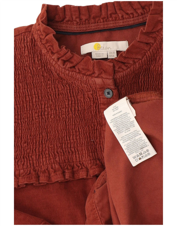 Boden Damen-Oversize-Cordhemd, UK 10, Größe S, braun, Baumwolle