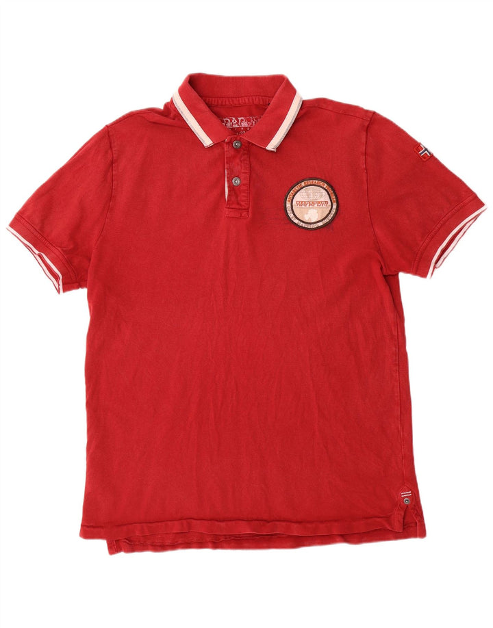 NAPAPIJRI Herren Geographic Poloshirt Mittelrot