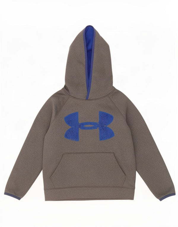Under Armour Jungen Cold Gear Graphic Kapuzenpullover, 7–8 Jahre, Größe S, Grau