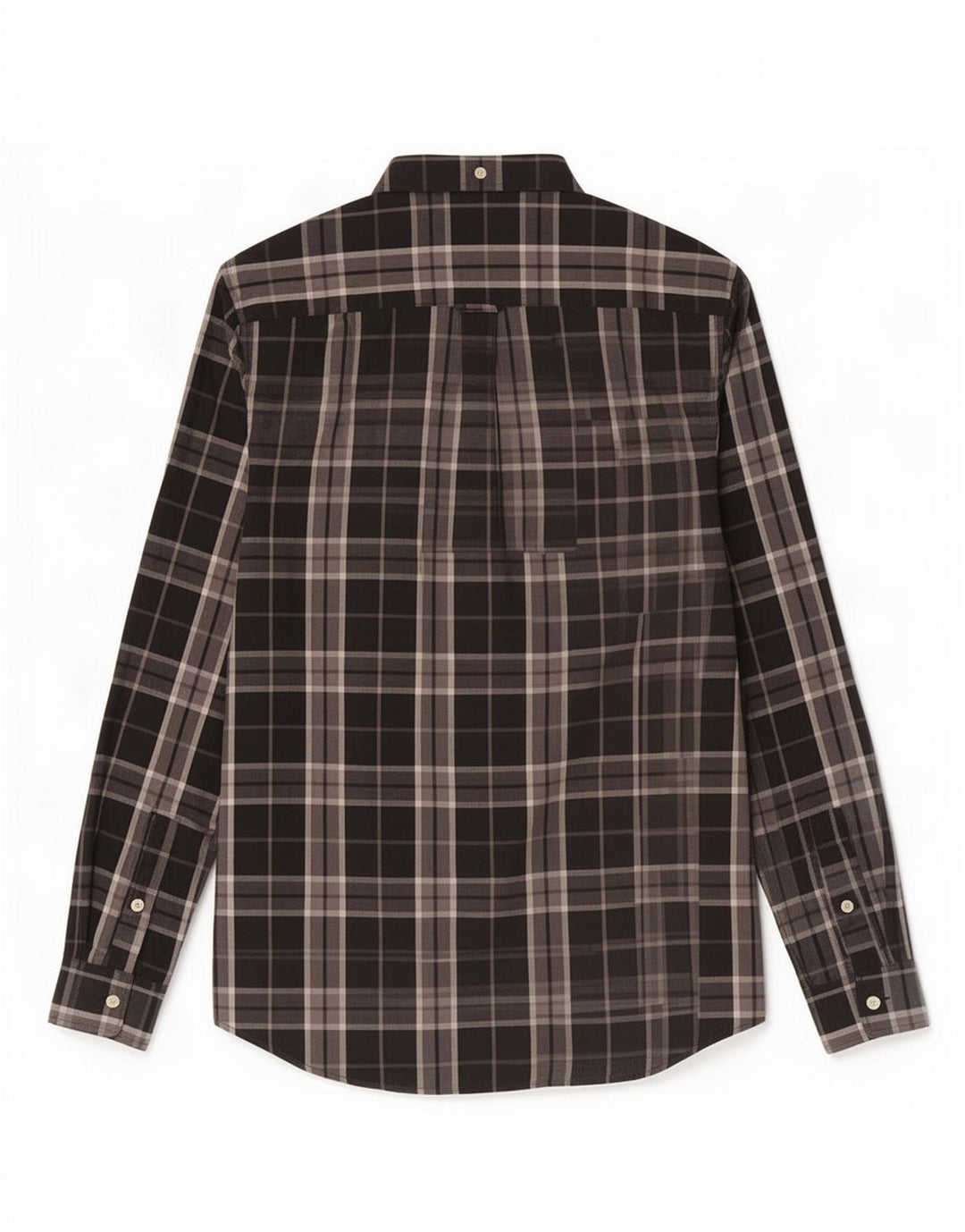 Lyle & Scott Herrenhemd, klein, schwarz, kariert, Baumwolle
