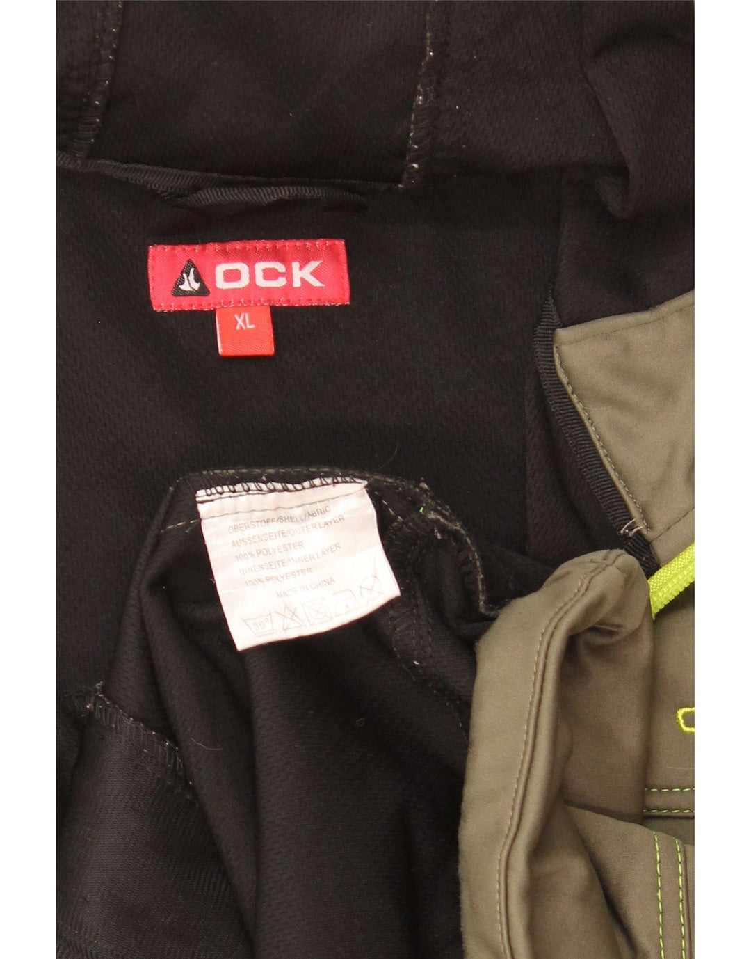 OCK Herren-Trainingsanzug mit Kapuze, Jacke, XL, Khaki, Polyester