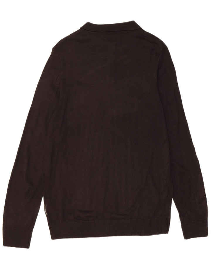 French Connection Herren-Pullover mit Rollkragen, groß, aus schwarzem Acryl