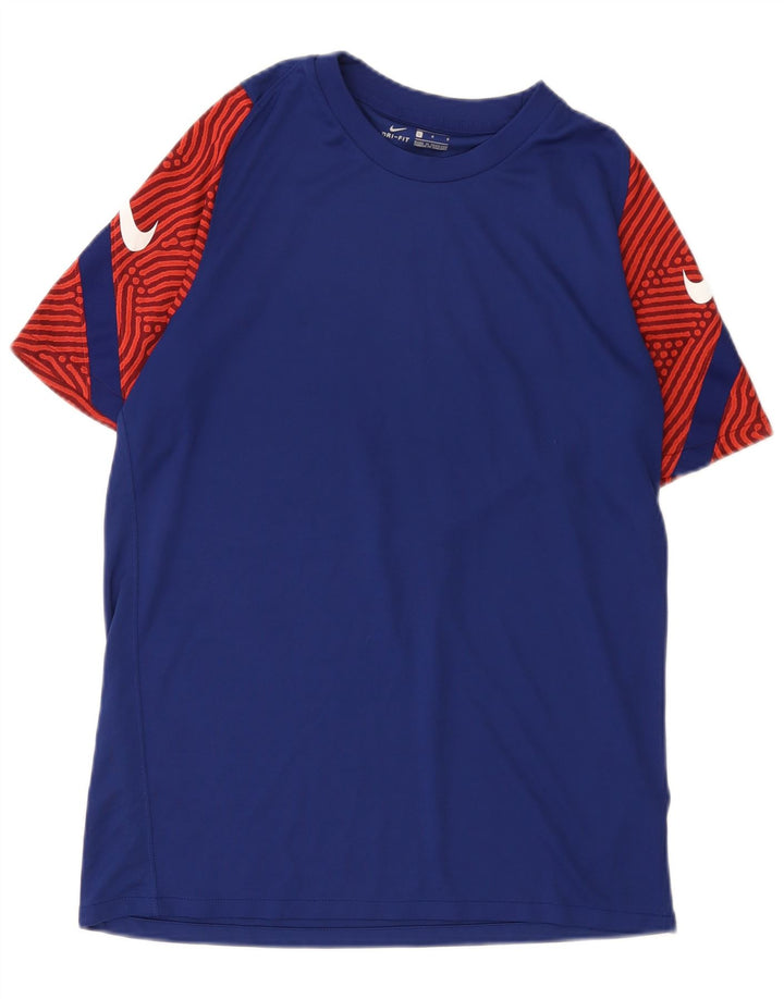 Nike Herren Dri Fit Graphic T-Shirt-Oberteil, groß, blau, Farbblock