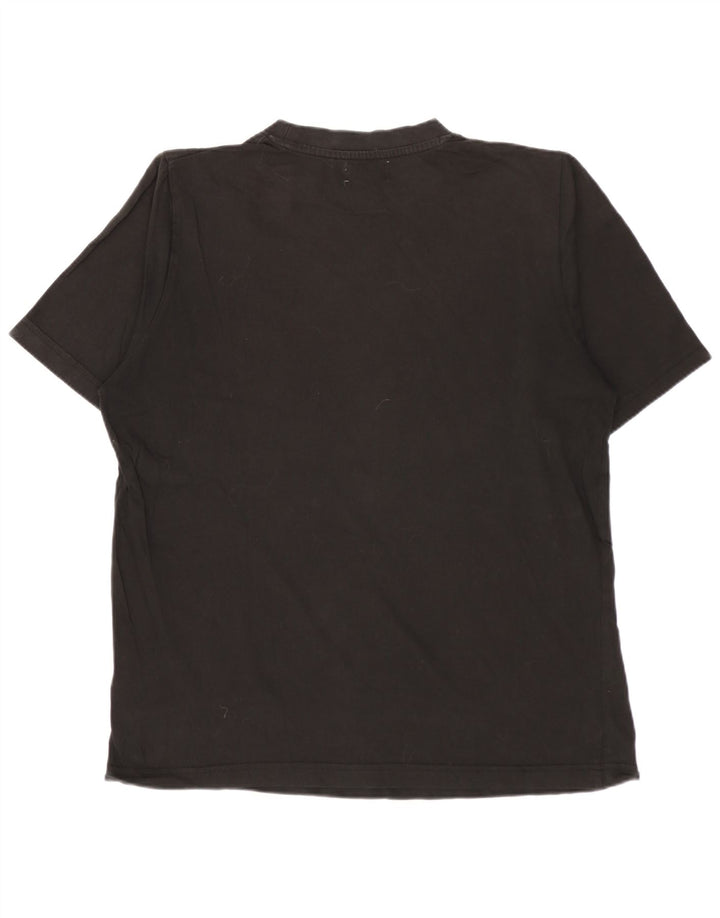 KAPPA Herren-T-Shirt mit Grafik, Größe S, schwarze Baumwolle