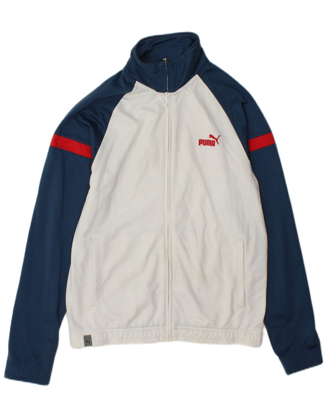 Puma Herren-Trainingsanzugoberteil, XS, Weiß, Farbblock