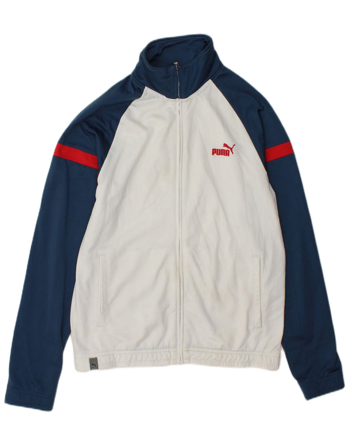 Puma Herren-Trainingsanzugoberteil, XS, Weiß, Farbblock