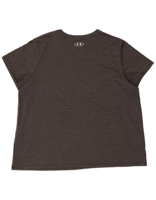 Under Armour Herren T-Shirt Top XL Grau geflecktes Polyester