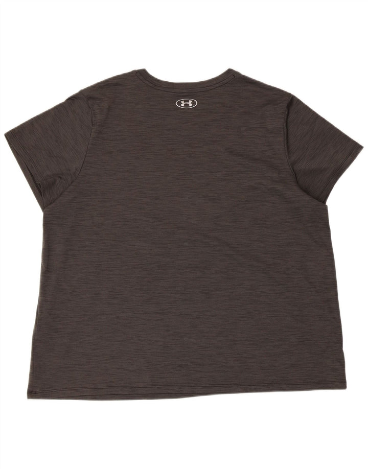 Under Armour Herren T-Shirt Top XL Grau geflecktes Polyester
