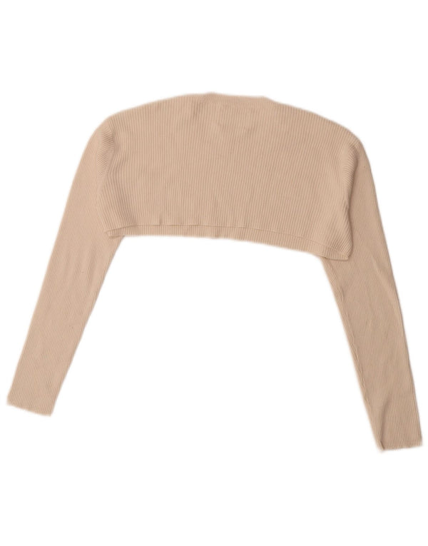 Zara Langarm-Crop-Top für Mädchen, 13–14 Jahre, gebrochenes Weiß