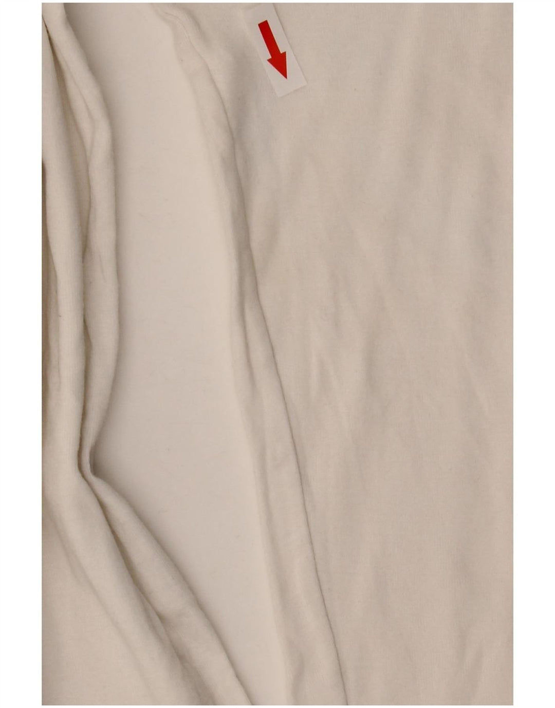 Benetton Damen-Top, 3/4-Ärmel, UK-Größe 14, Größe L, weiße Baumwolle