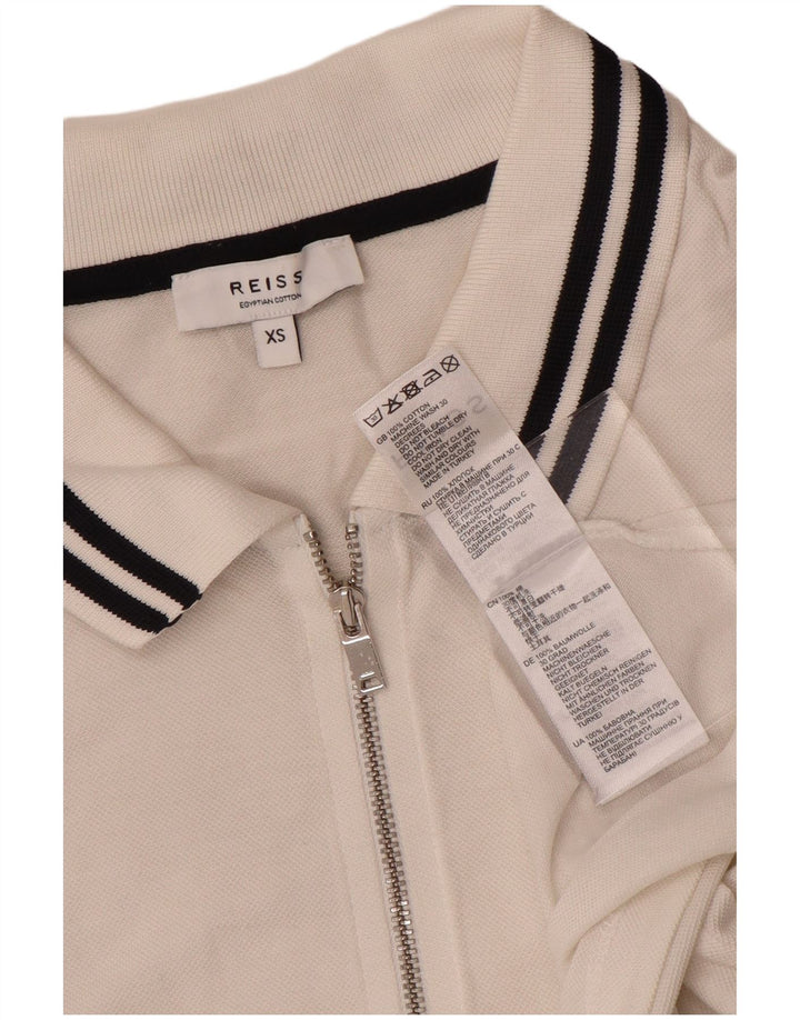 Reiss Herren Poloshirt XS Weiße Baumwolle